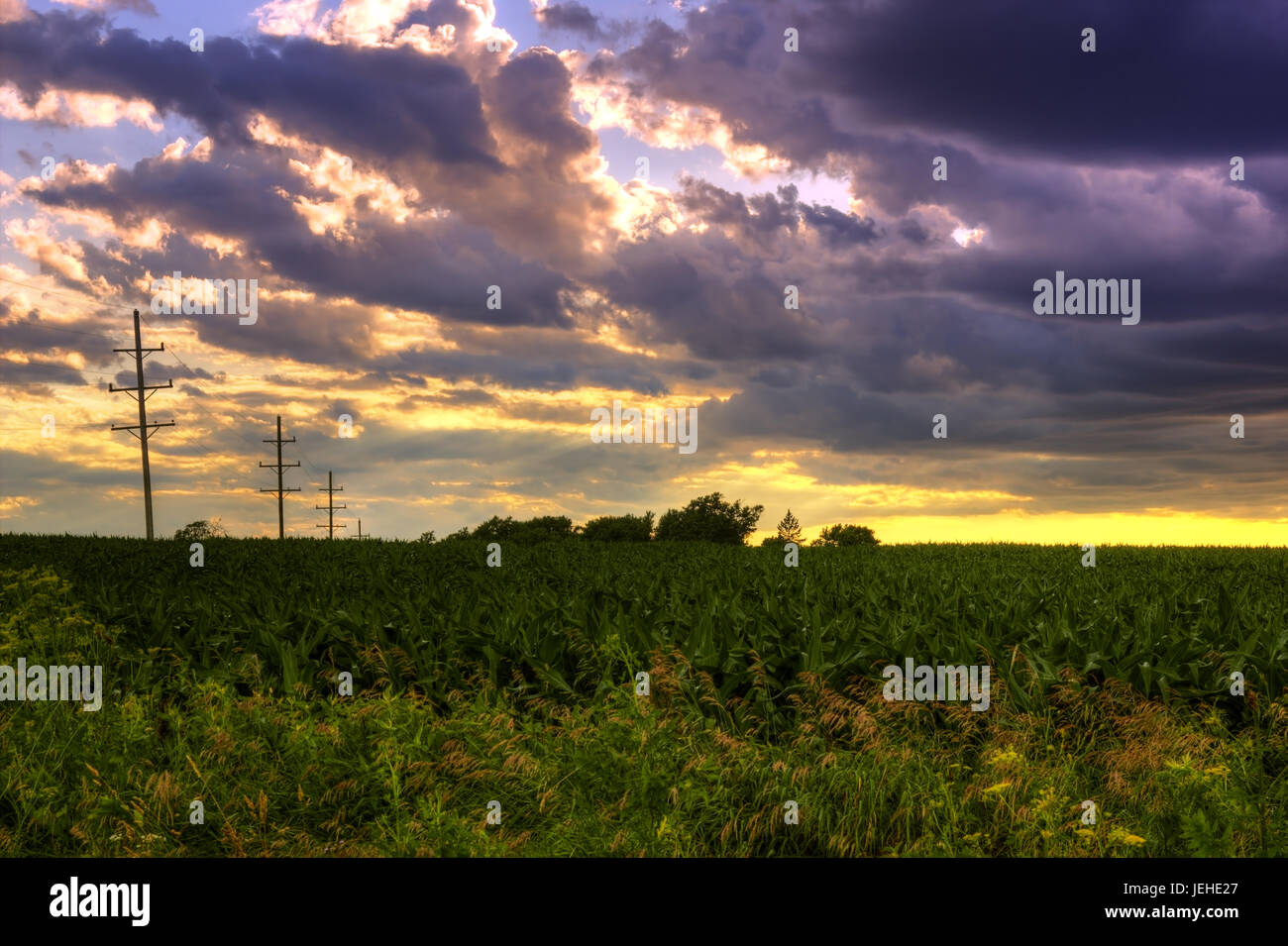 Dramatic cloudy sky during sunset Stock Photo - Alamy
