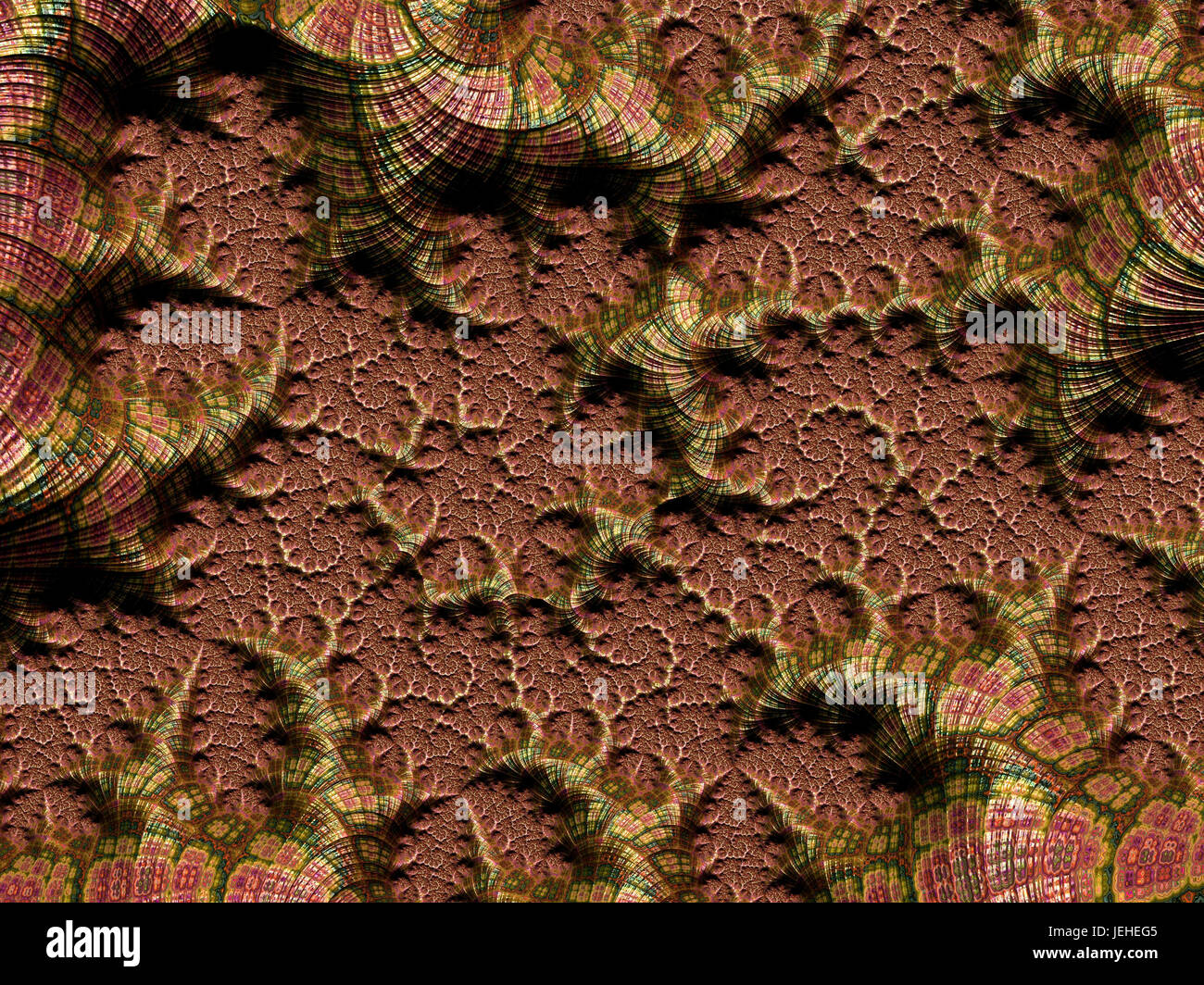 Fractal Fungus - A Fractal Image Stock Photo
