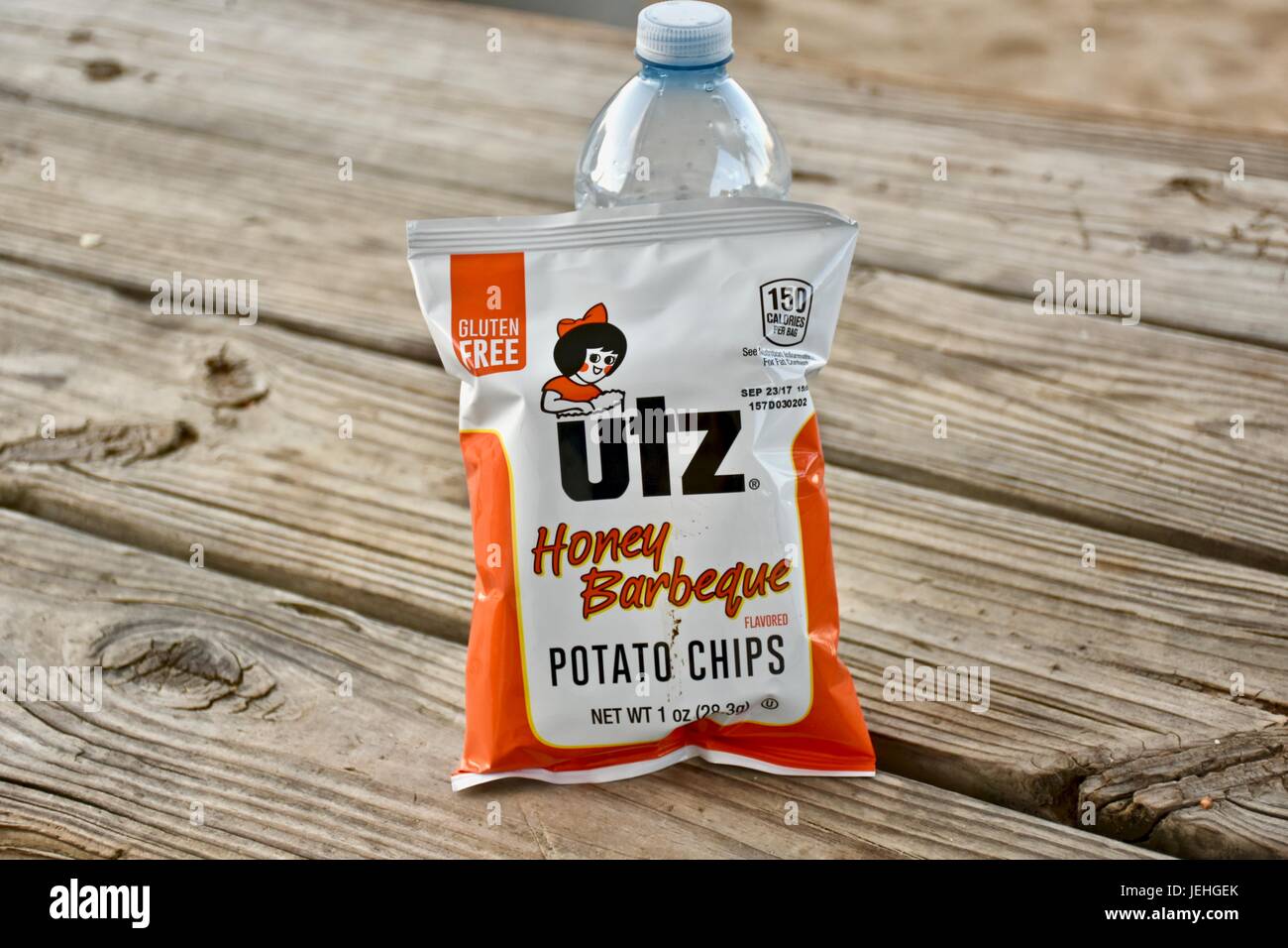 Utz honey barbeque chips Stock Photo