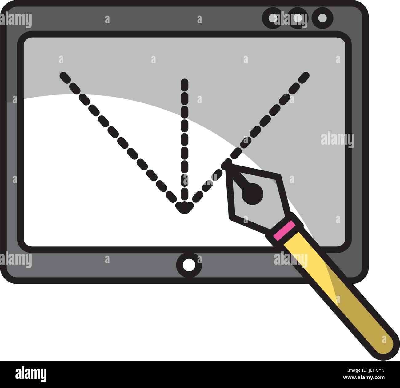 Tablet drawing work Stock Vector Image & Art - Alamy