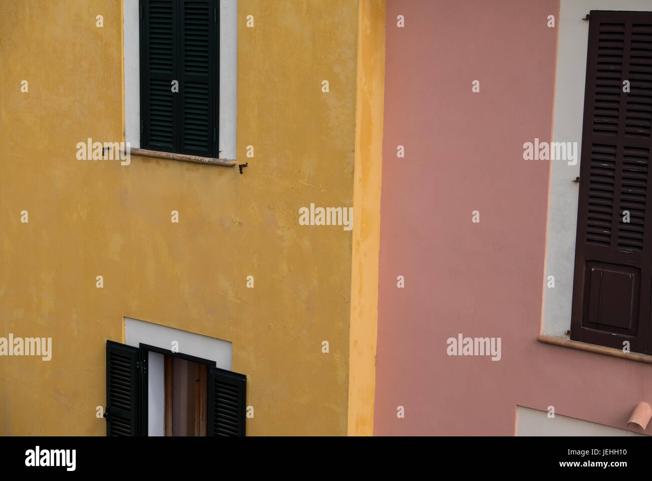Painted facades Stock Photo