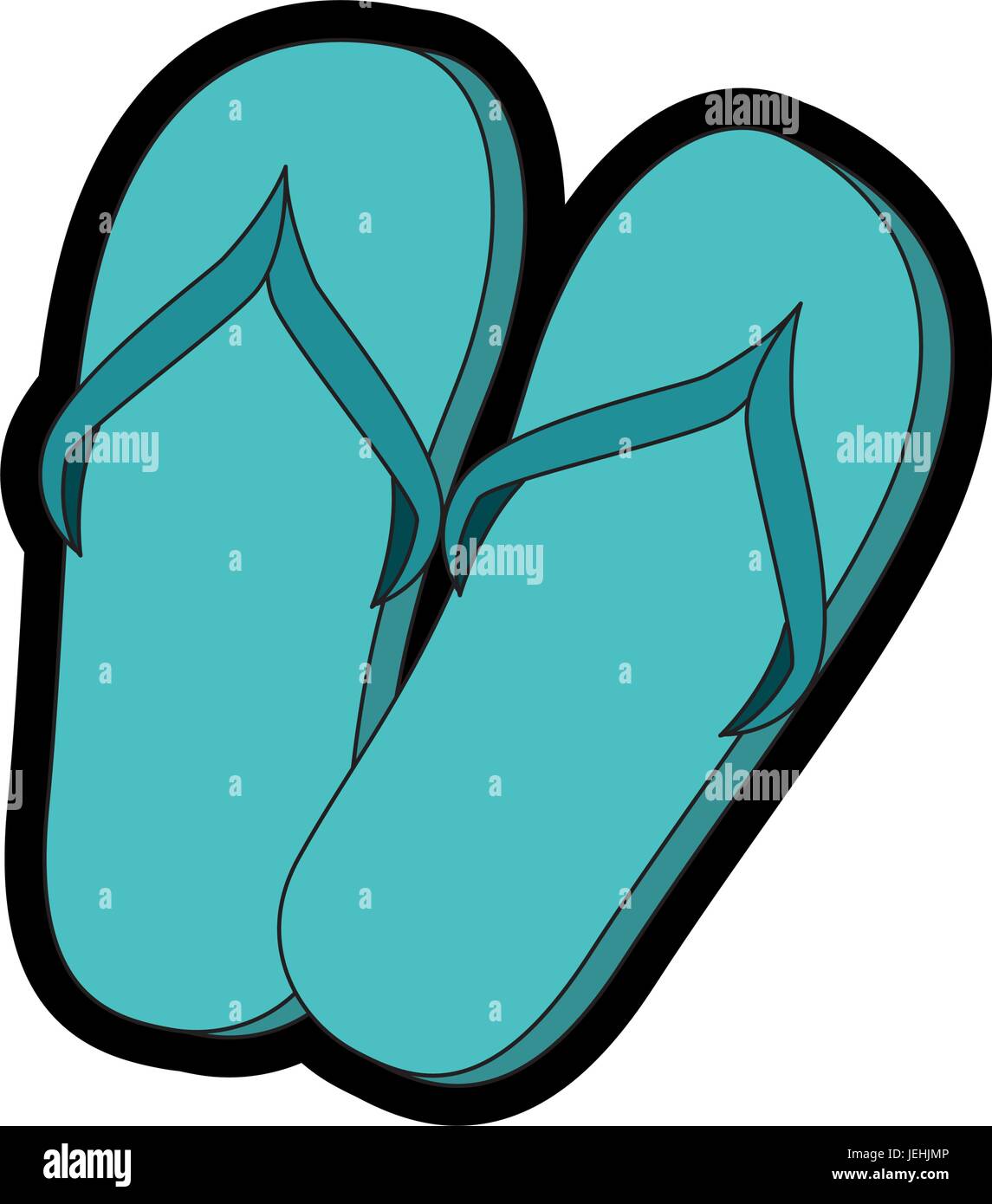 beach sandals icon over white background colorful design vector ...