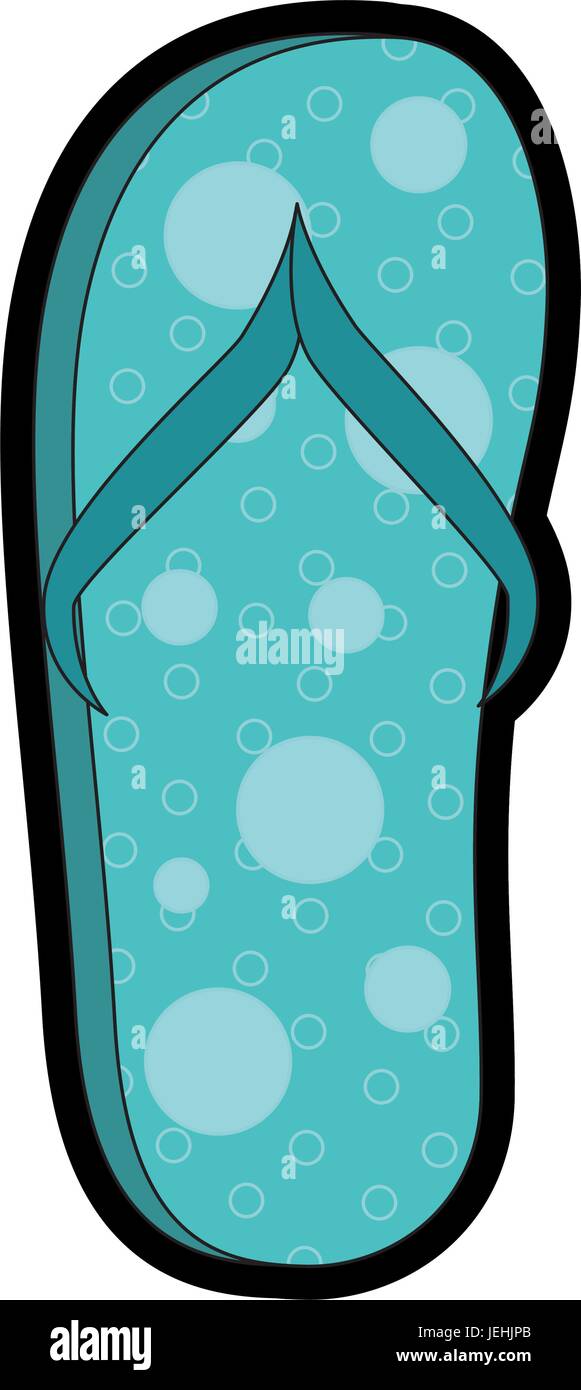 beach sandals icon over white background colorful design vector ...