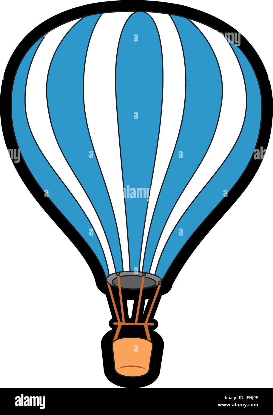 hot air balloon icon over white background colorful design vector ...