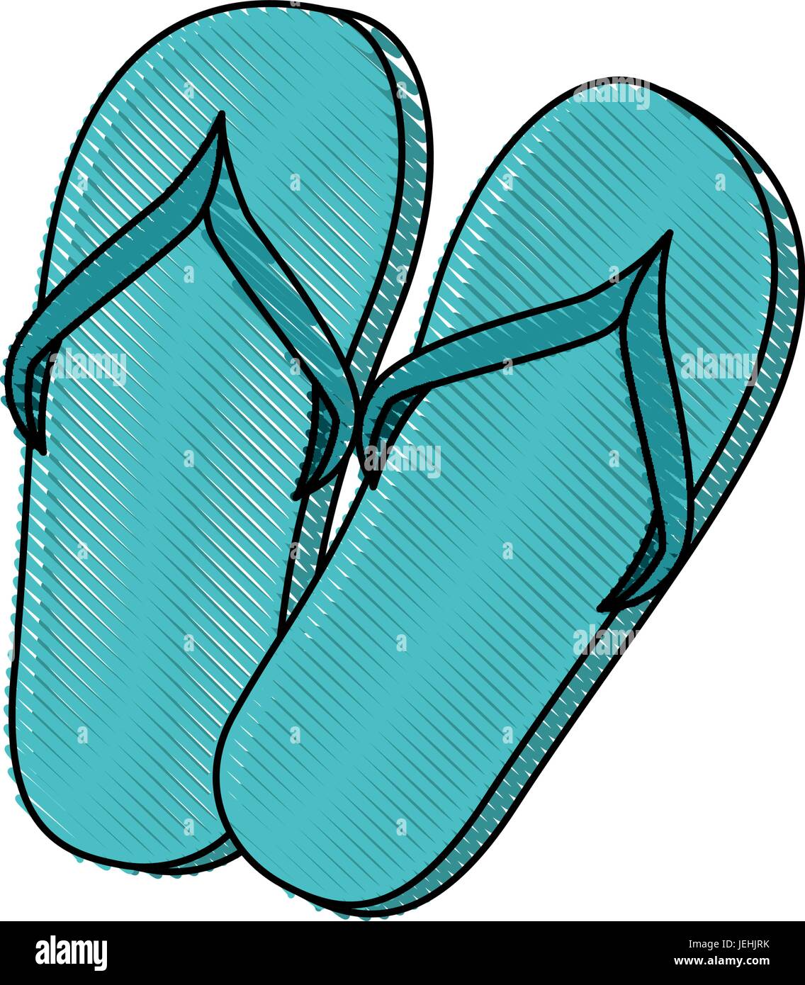 beach sandals icon over white background colorful design vector ...