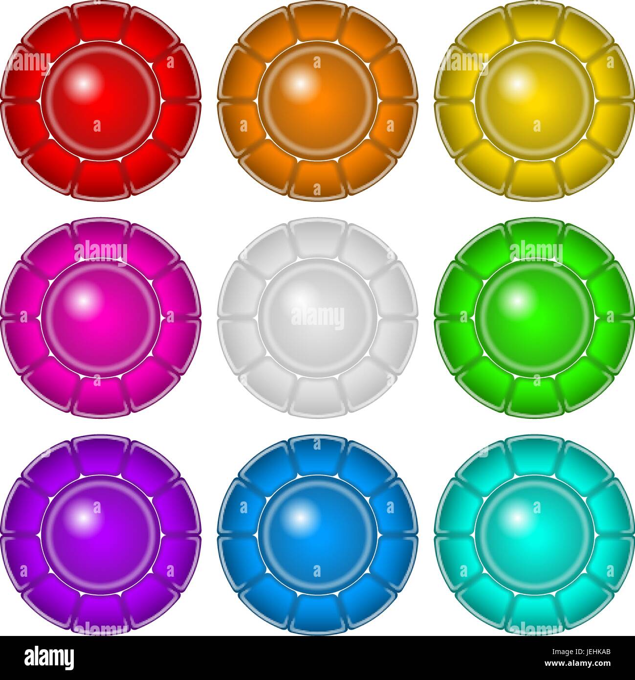 Glass buttons with frames, set Stock Vector Image & Art - Alamy