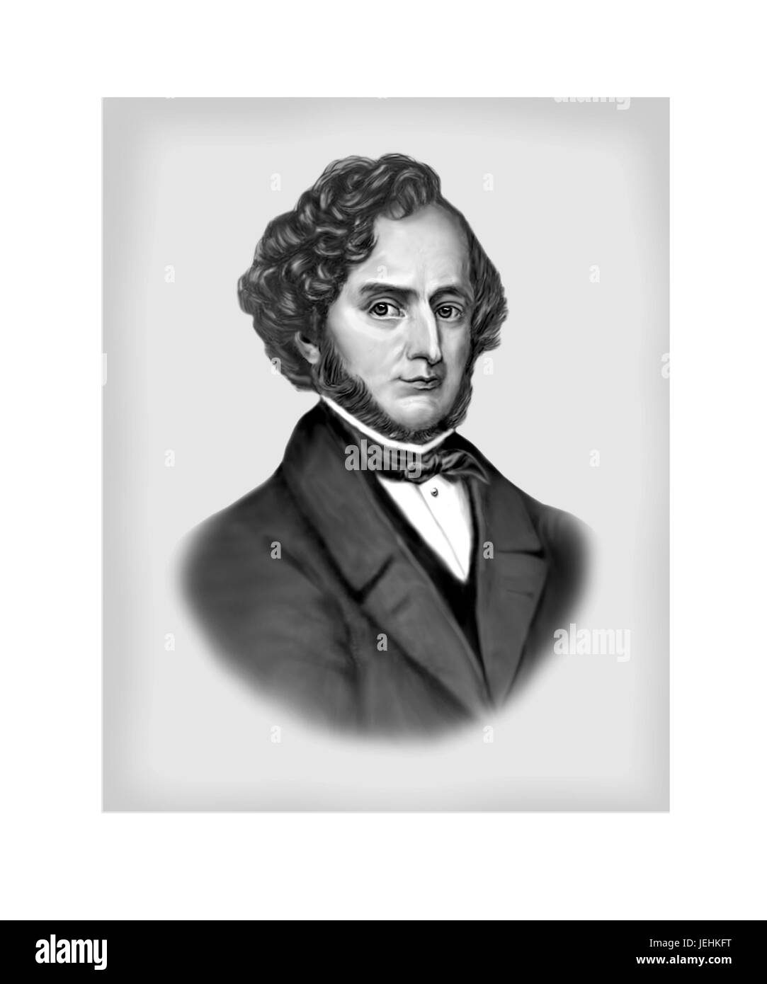 Hector Louis Berlioz, 1803 - 1869, French Composer Stock Photo