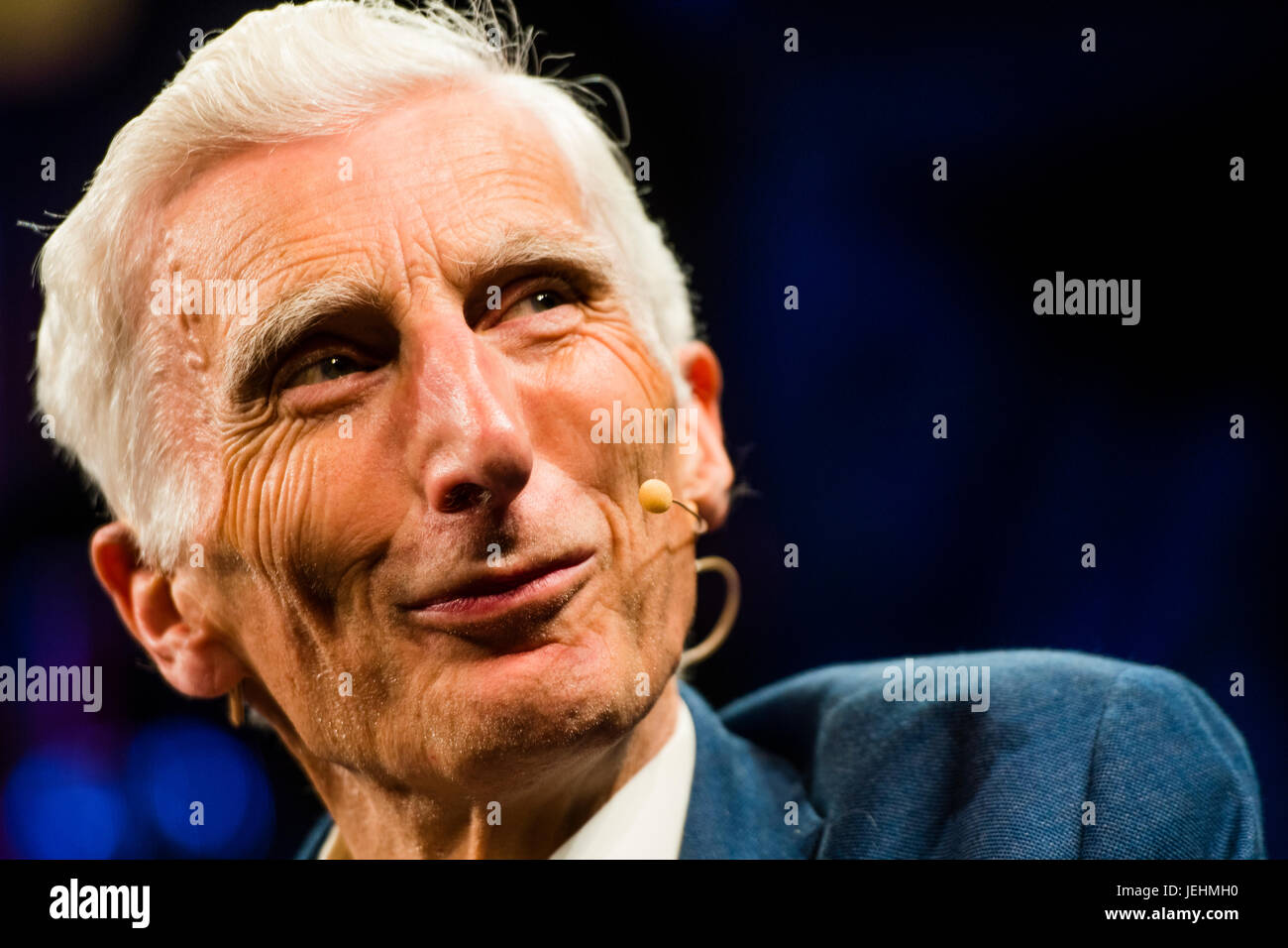 Martin Rees  , Baron Rees of Ludlow, OM, FRS, FREng, FMedSci, FRAS , British cosmologist and astrophysicist,  appearing at the 2017 Hay Festival of Literature and the Arts, Hay on Wye, Wales UK Stock Photo
