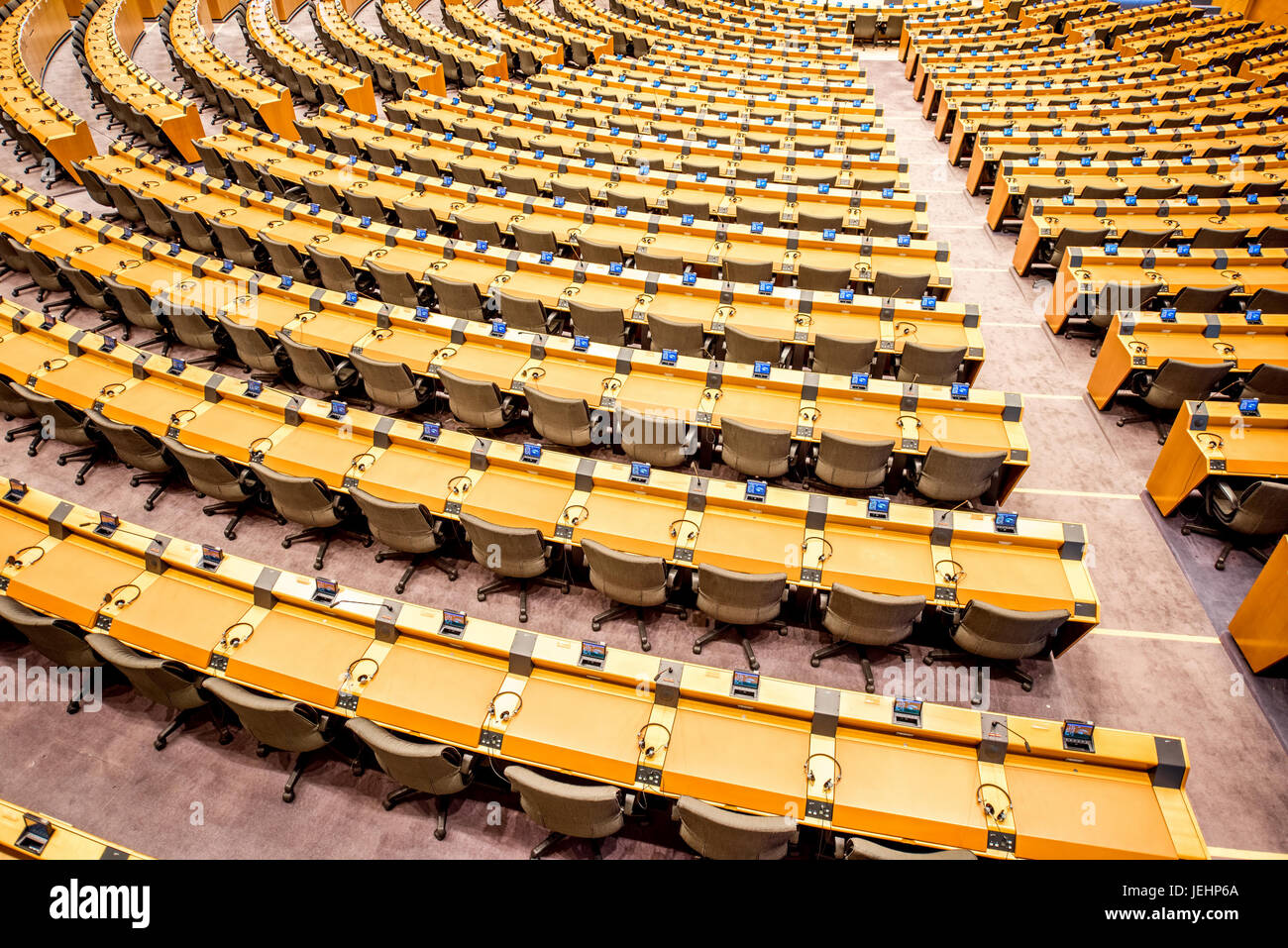 European parliament interior Stock Photo
