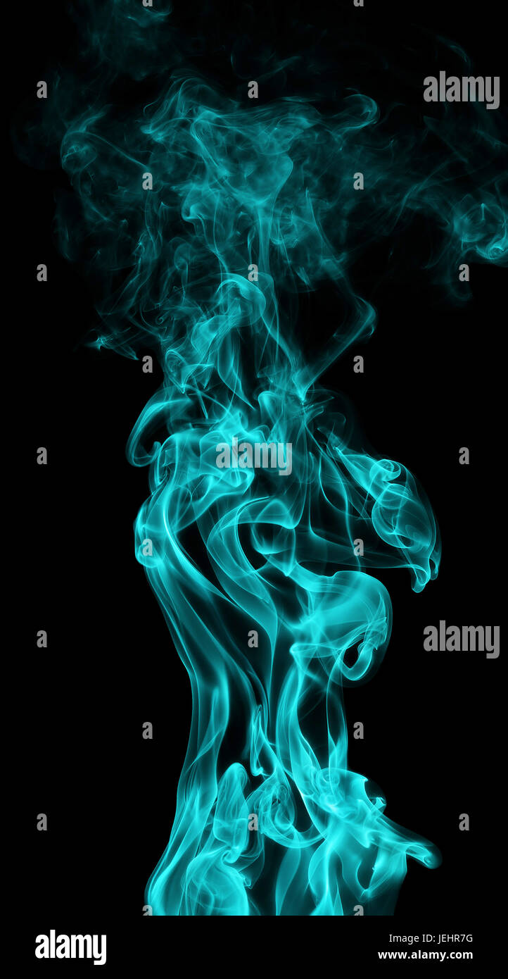 smoke isolated on a black background Stock Photo - Alamy