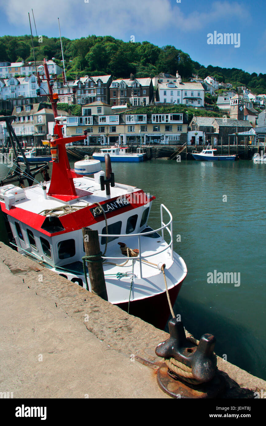 Fishing boats at Looe in Cornwall Stock Photo Alamy