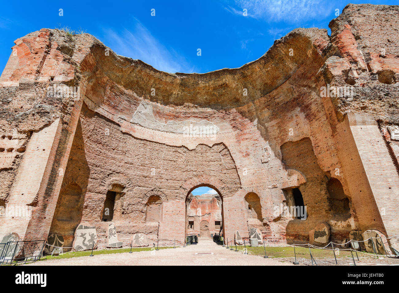 Terme di Caracalla or The Baths of Caracalla in Rome, Italy, were the city's second largest Roman public baths, or thermae Stock Photo