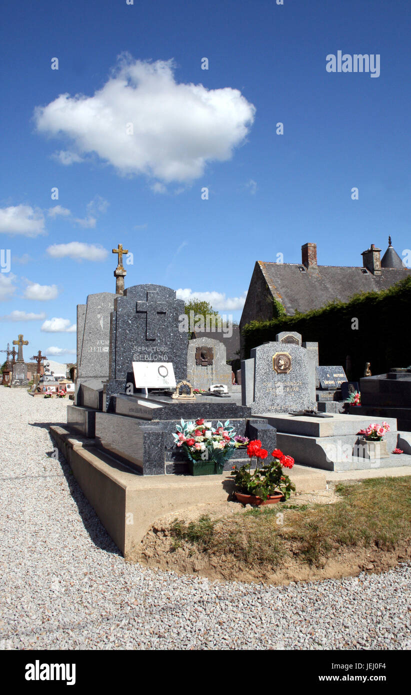 Friedhof in Frankreich Stock Photo