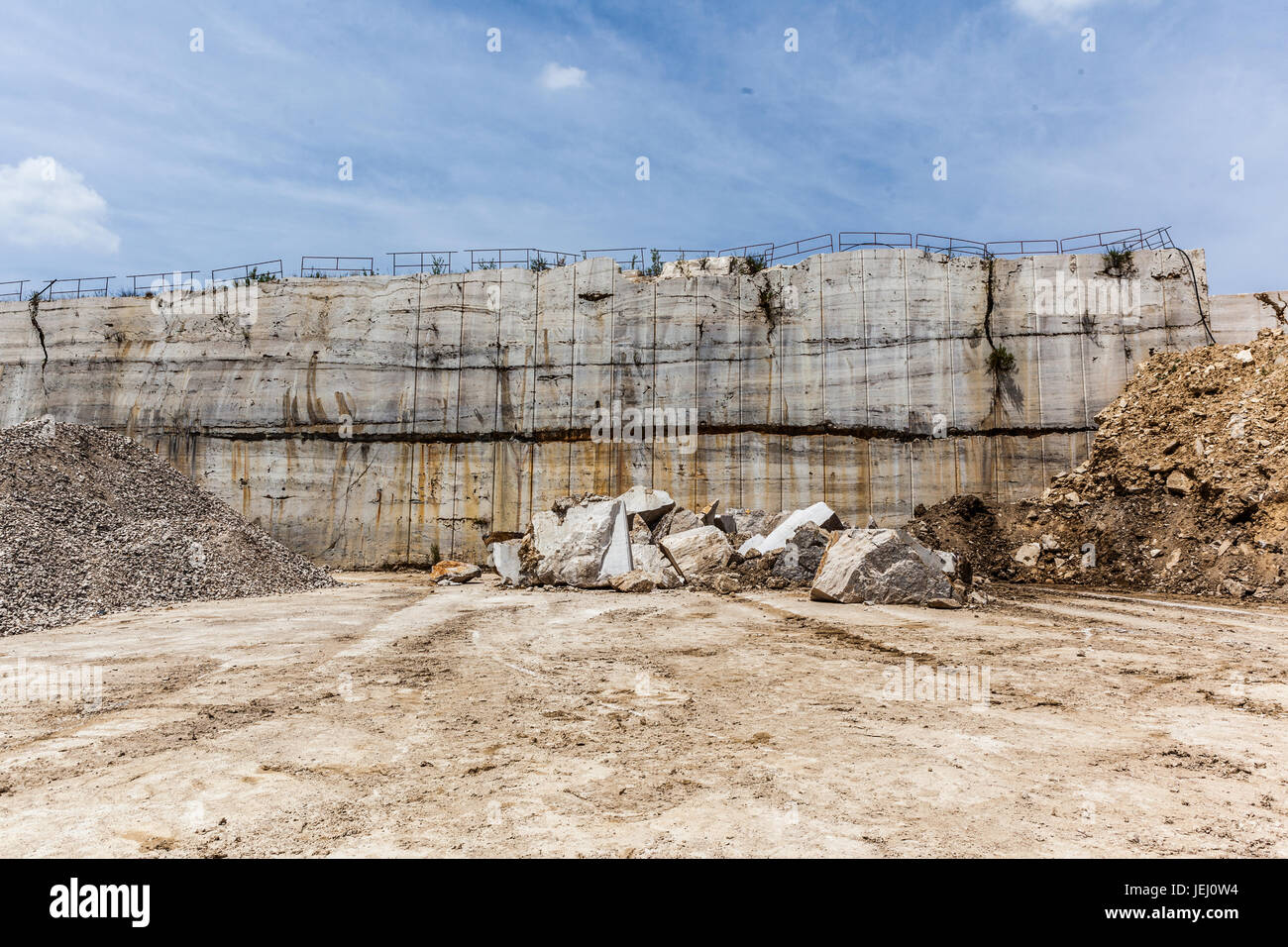 Reportage on the Val d'Orcia, between mercury mines, landscapes and travertine quarries Stock Photo