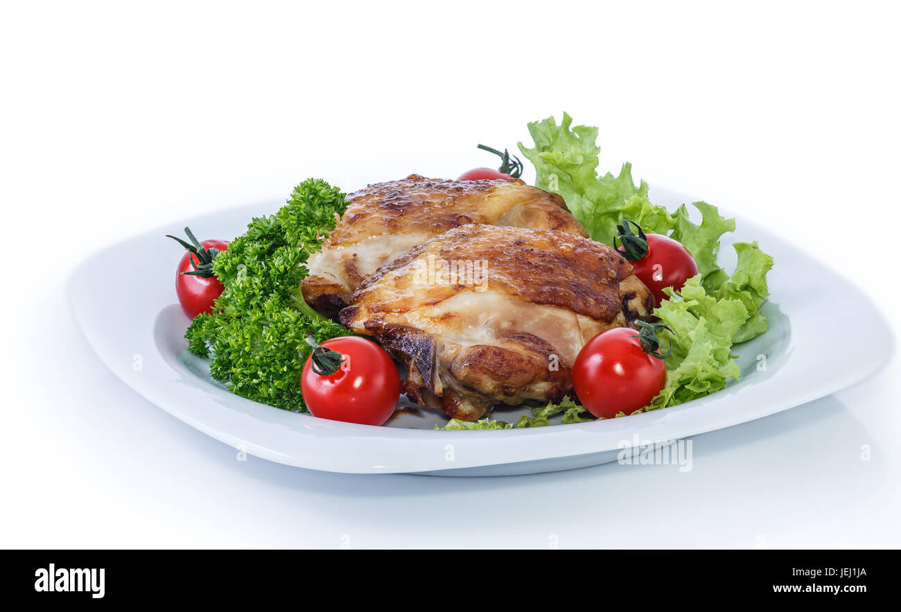 Cooked chicken legs Stock Photo - Alamy