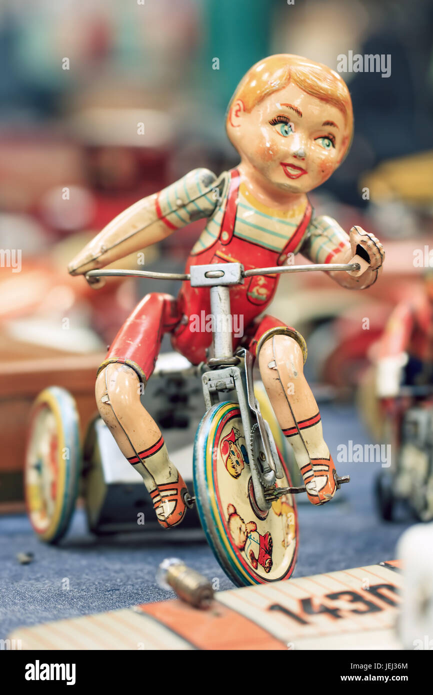 Tin toy bike hi-res stock photography and images - Alamy