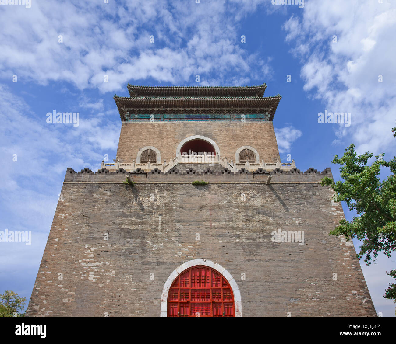 Famous Bell Tower in the old town of Beijing, China Stock Photo Alamy