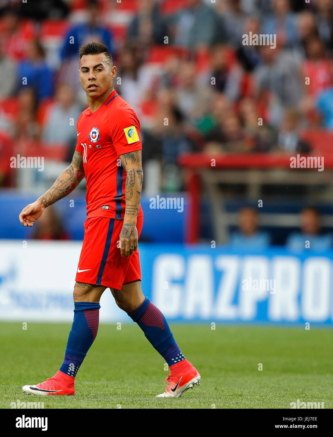 Moscow, Russia. 25th Jun, 2017. Eduardo VARGAS of Chile during a match between Chile and Australia valid for the third round of the Confederations Cup 2017, this Sunday (25), held at the Spartak Stadium (Otkrytie Arena) in Moscow, Russia. Credit: Foto Arena LTDA/Alamy Live News Stock Photo