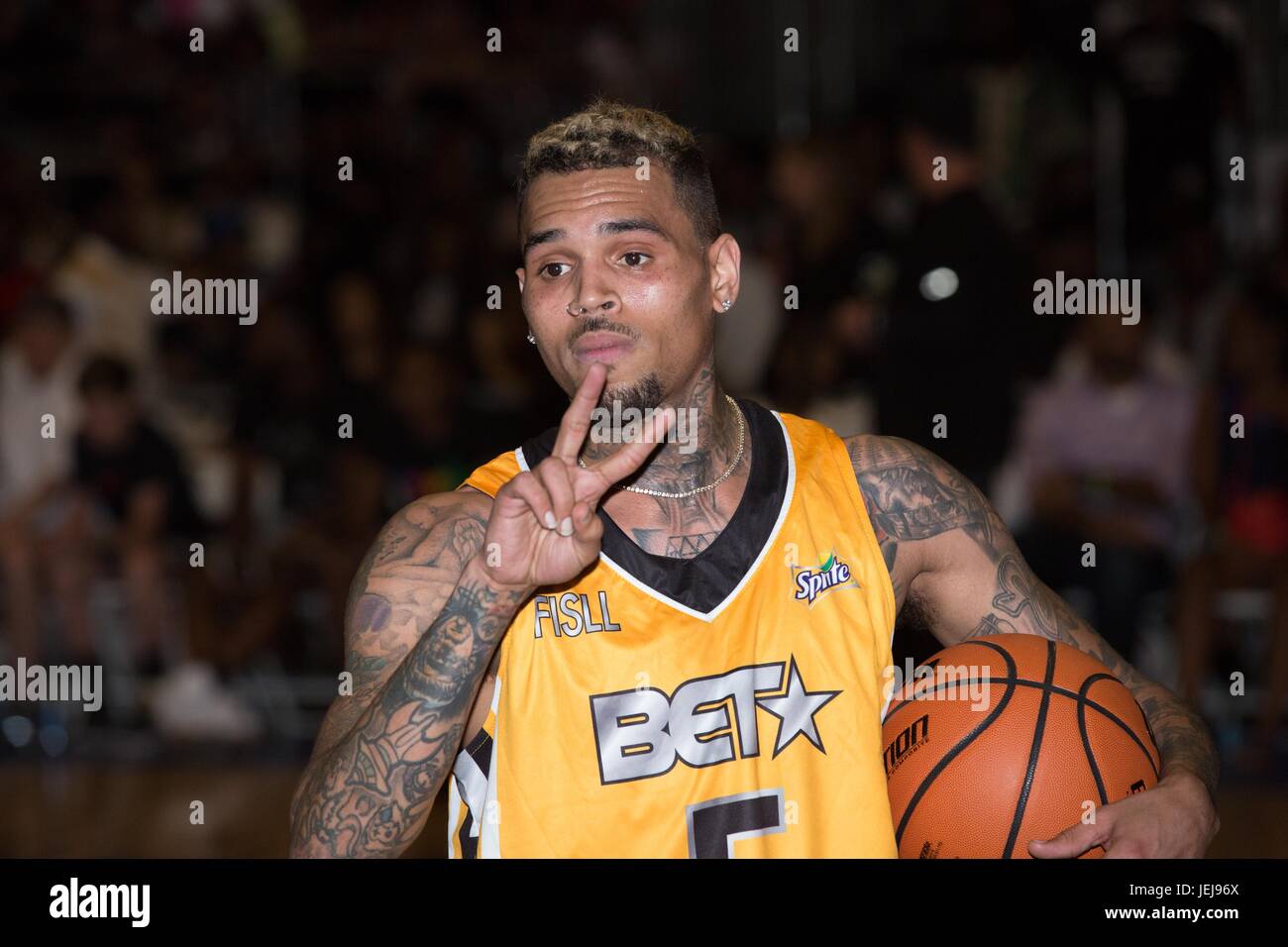 Los Angeles,USA. 24th June,2017. Chris Brown Celebrity Basketball  Game,presented by Sprite State Farm,during 2017 BET Experience,at Los  Angeles Convention Center June 24,2017 Los Angeles,California Stock Photo -  Alamy