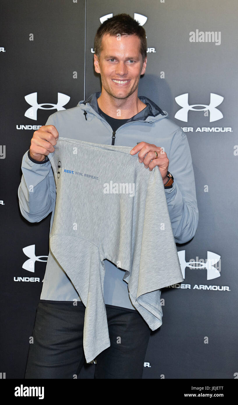 Tokyo, Japan. 25th June, 2017. Tom Brady, UNDER ARMOUR, June 22, 2017,  Tokyo, Japan : New England Patriots quarterback Tom Brady attends a press  conference for Athlete Recovery Sleepwear of UNDER ARMOUR