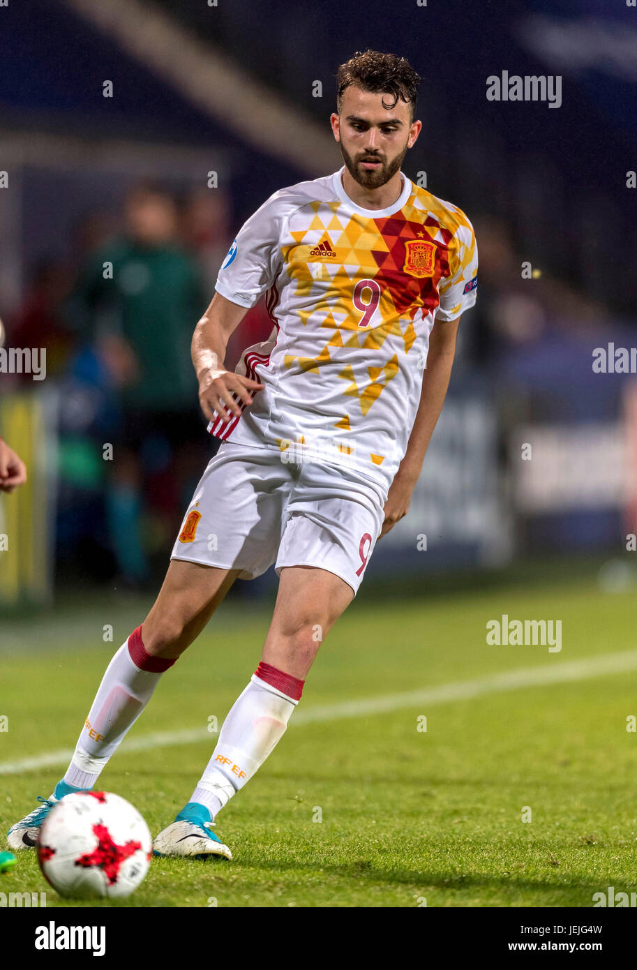 Bydgoszcz, Poland. 23rd June, 2017. Borja Mayoral (ESP) Football/Soccer :  UEFA Under-21 Championship Poland 2017 Group B match between Serbia 0-1  Spain at Zdzislaw Krzyszkowiak Stadium in Bydgoszcz, Poland . Credit:  Maurizio