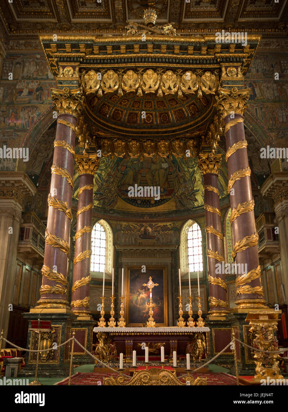Basilica di Santa Maria Maggiore altar Stock Photo