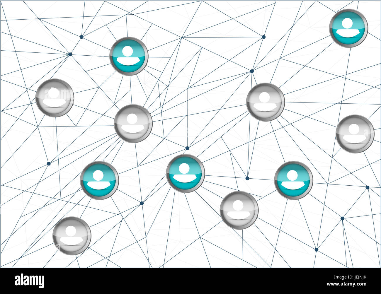 connections on a link network. illustration design isolated over a white background Stock Photo
