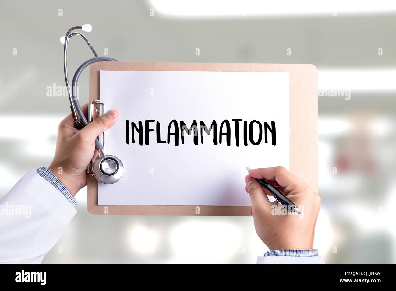 Inflammation Joint inflammation concept Medical Report , lymph glands