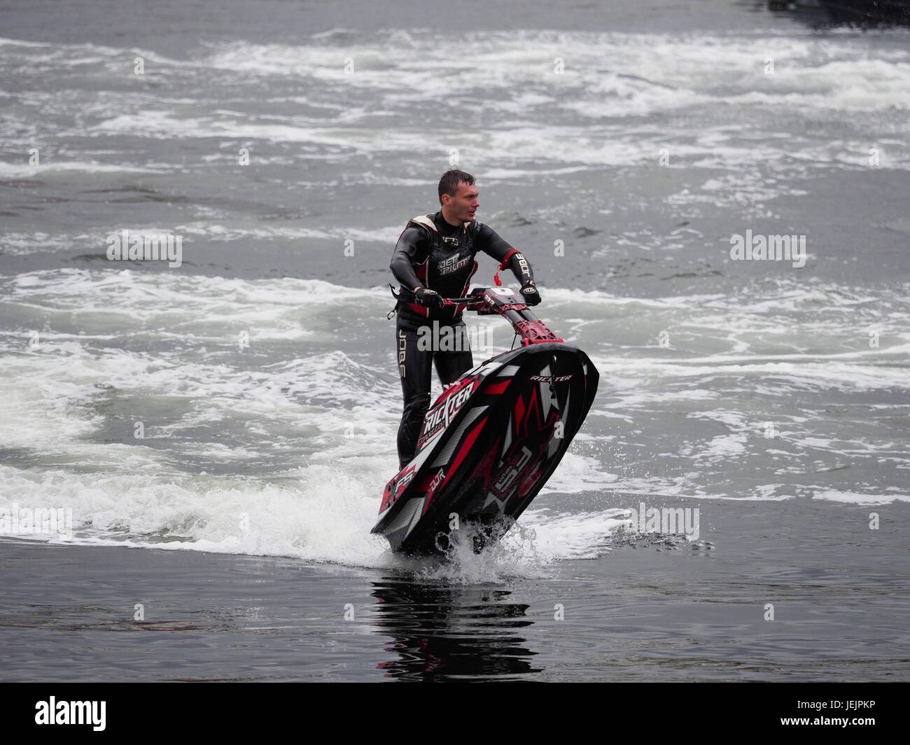 Jet Ski. Liverpool. Mersey River Festival Stock Photo Alamy
