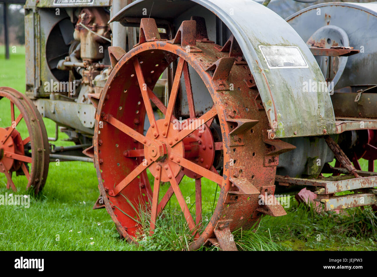 Vintage tractor in Oregon Stock Photo