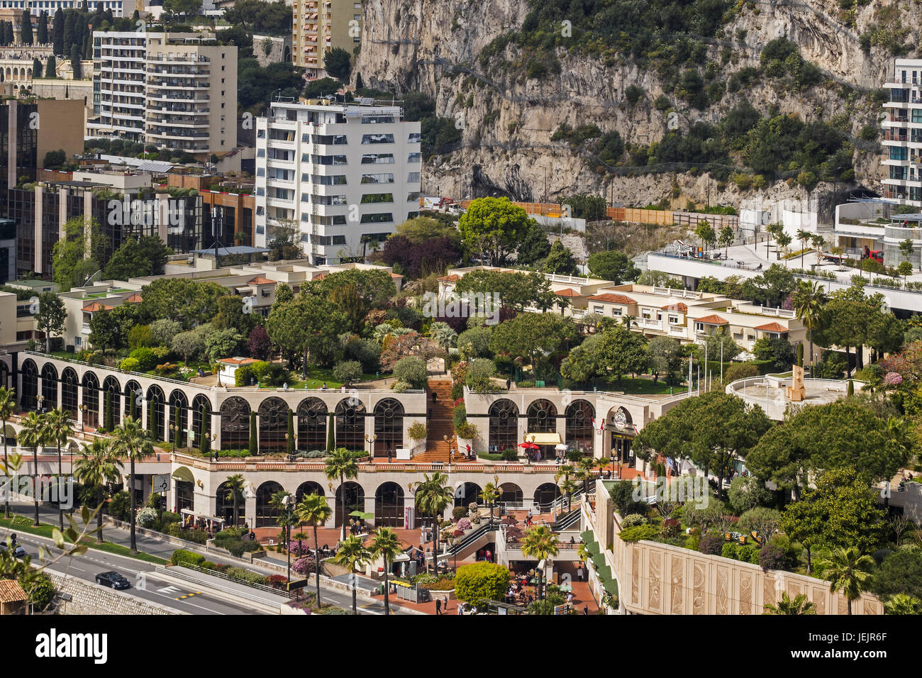 Roof Gardens In The City Monte Carlo Monaco Stock Photo