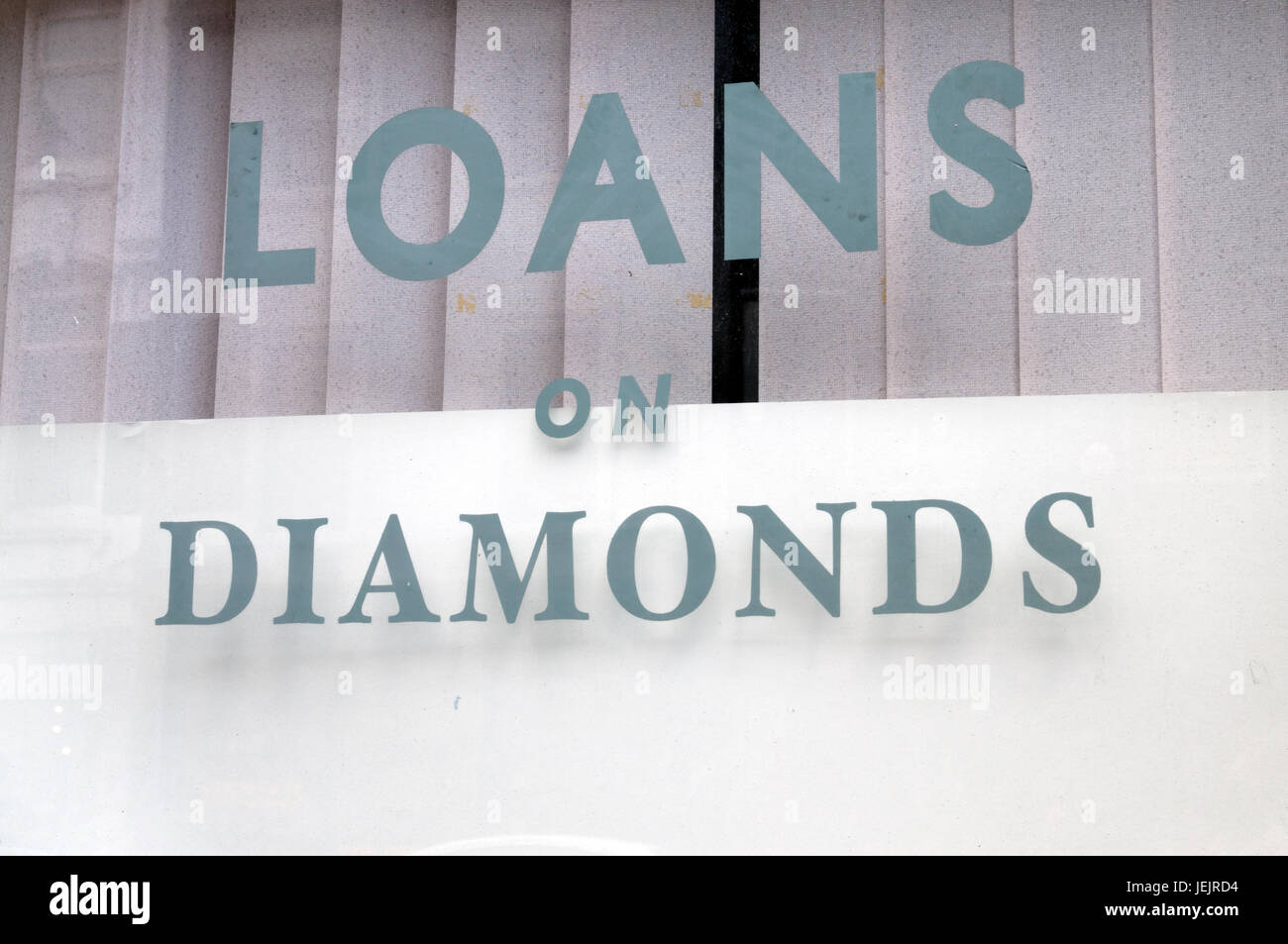 Loan on Diamonds shop front. Stock Photo