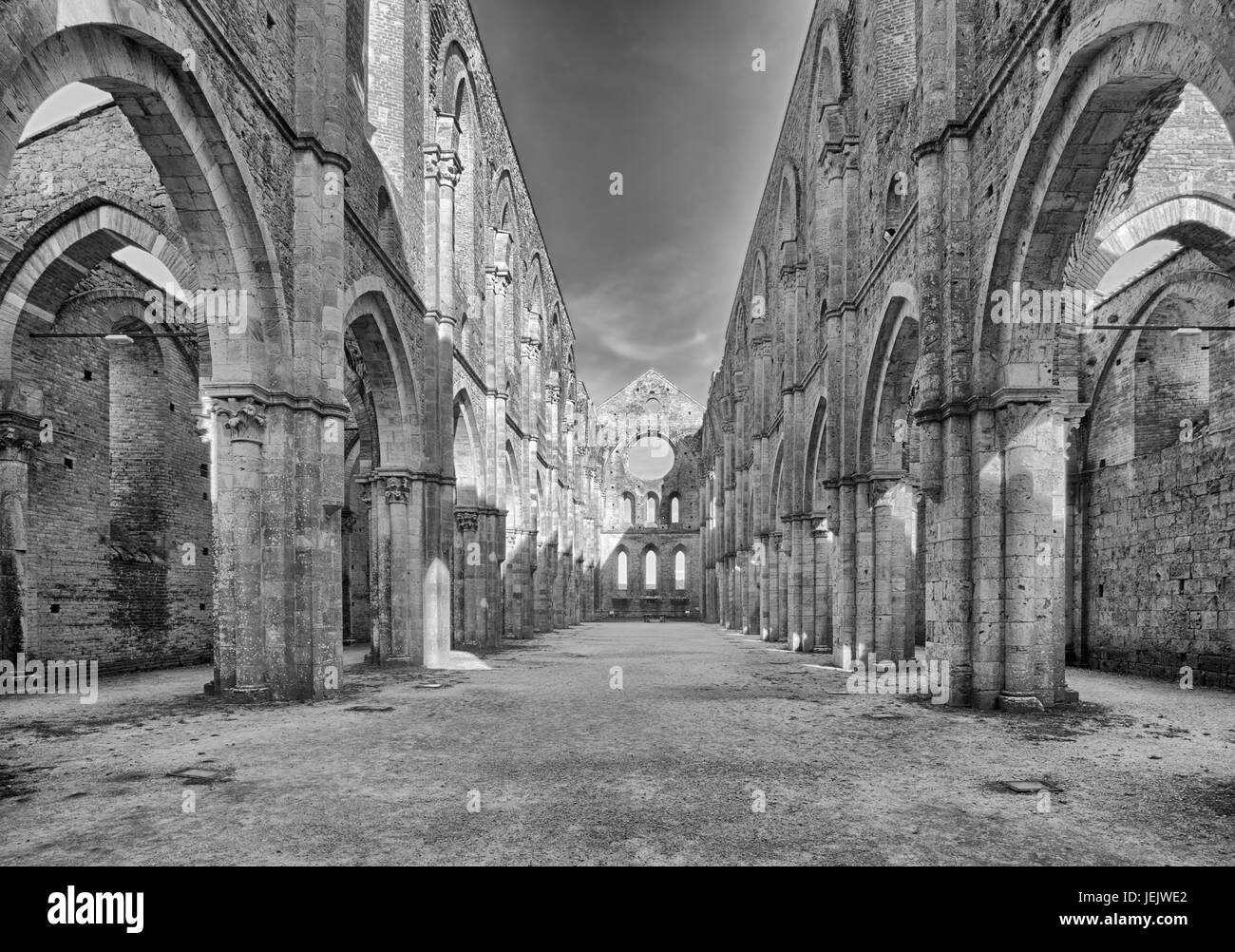 Abbazia San Galgano Stock Photo