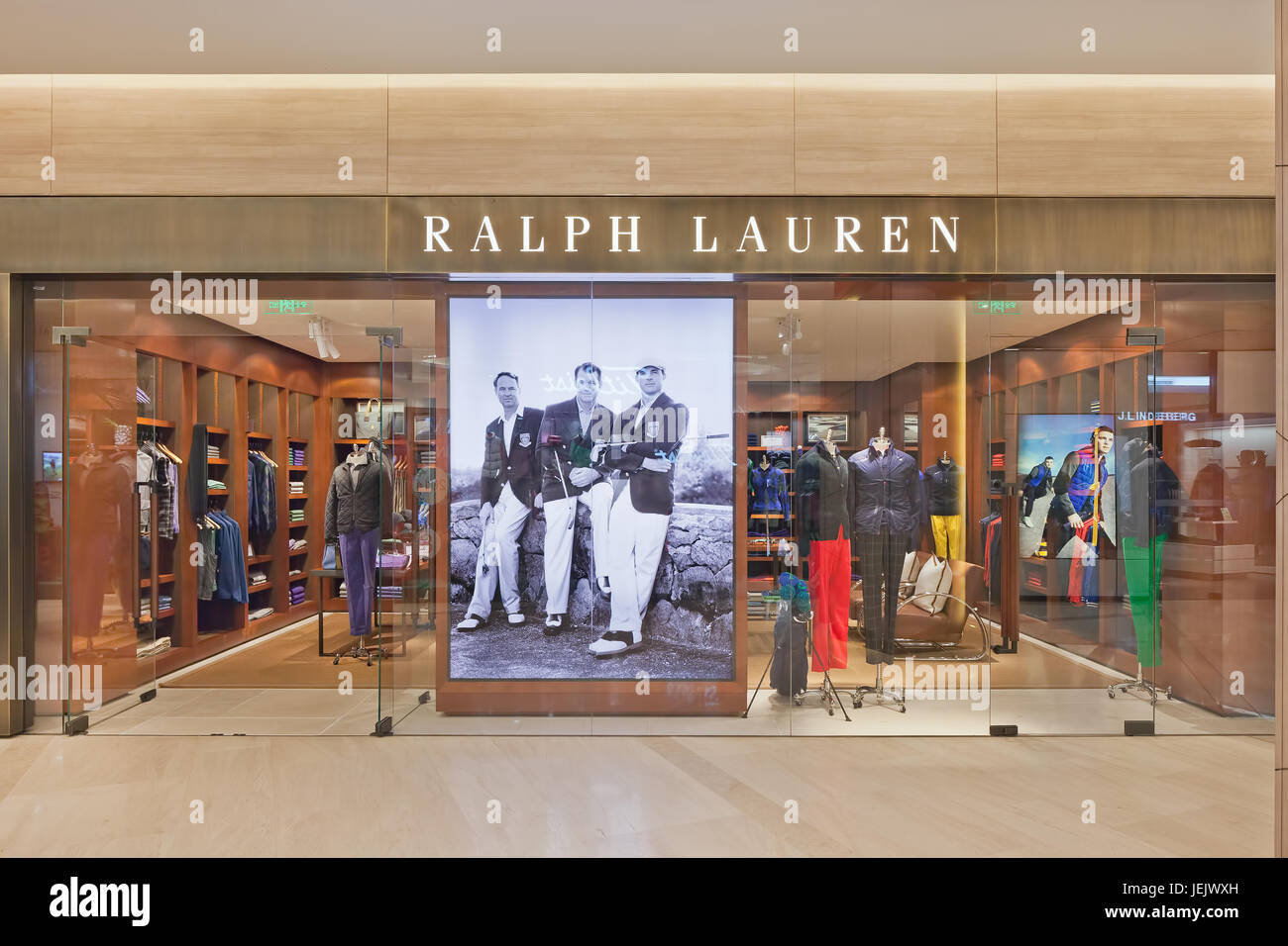 BEIJING-JANUARY. 25, 2014. Ralph Lauren outlet. Recent years China was the engine of the world’s luxury goods industry, but a weakening in economic gr Stock Photo