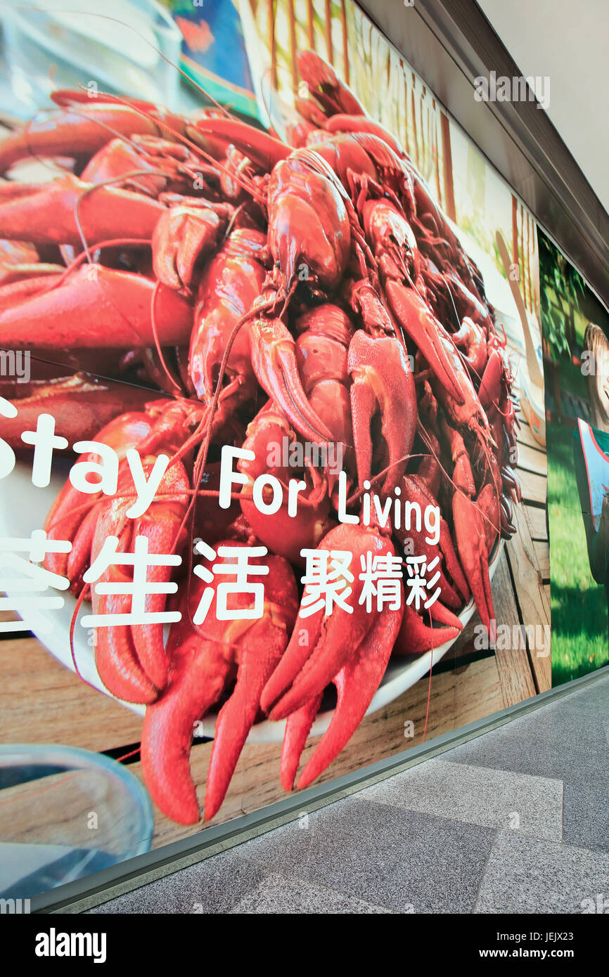 BEIJING-AUGUST 19, 2015. Outdoor advertising. China’s outdoor advertising market has grown annually more than 23% since 2000. Stock Photo