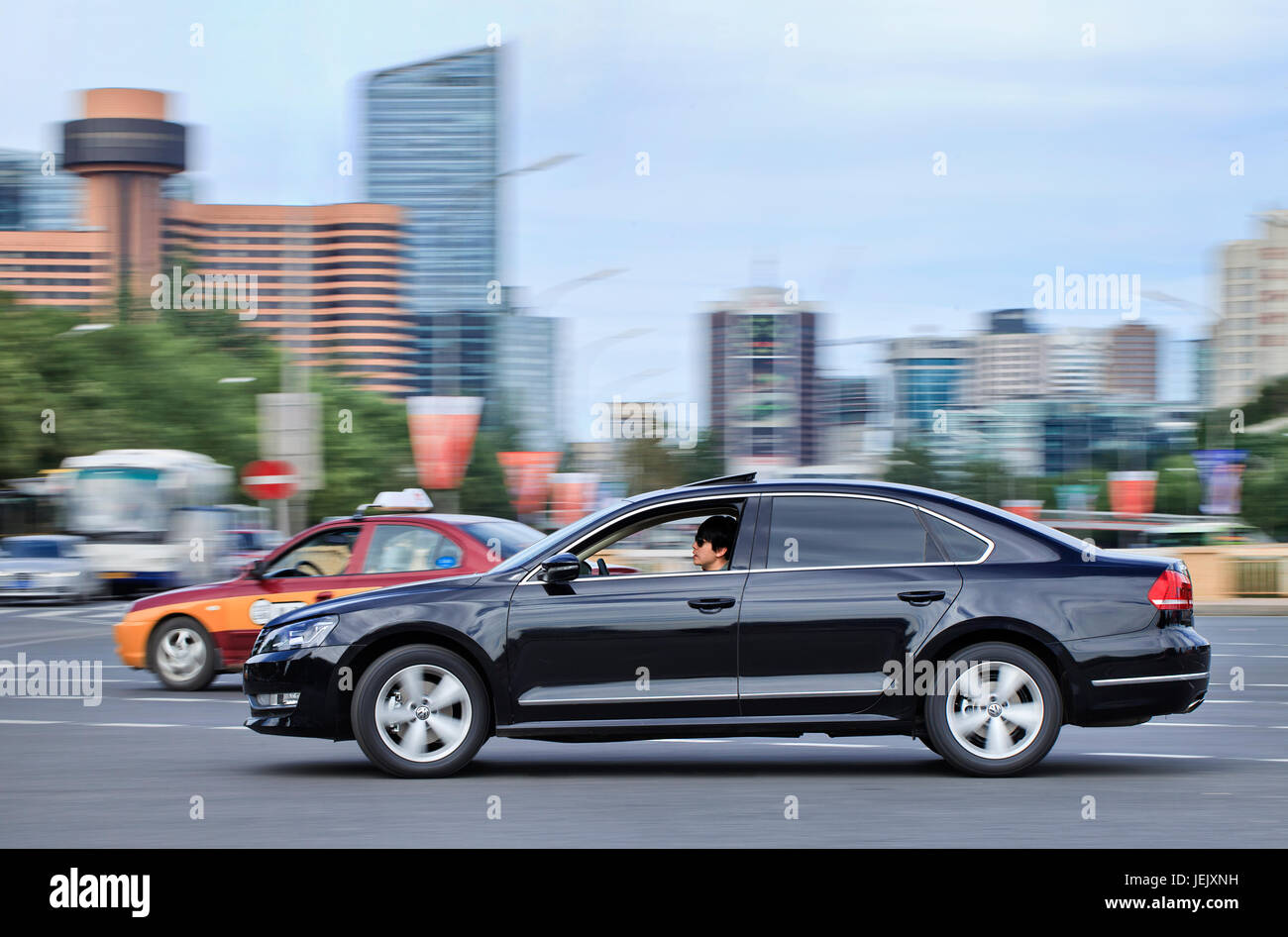 BEIJING-SEPT. 20. New Passat B7 downtown. is a large family car marketed through six design since 1973 Stock Photo - Alamy