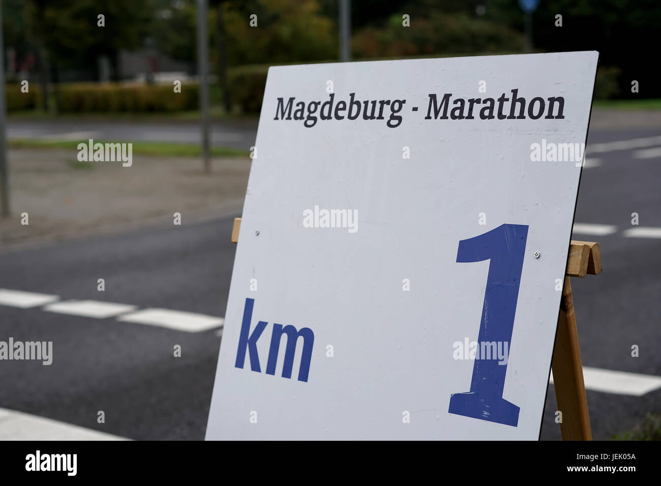 the Magdeburg-Marathon 2015 Stock Photo