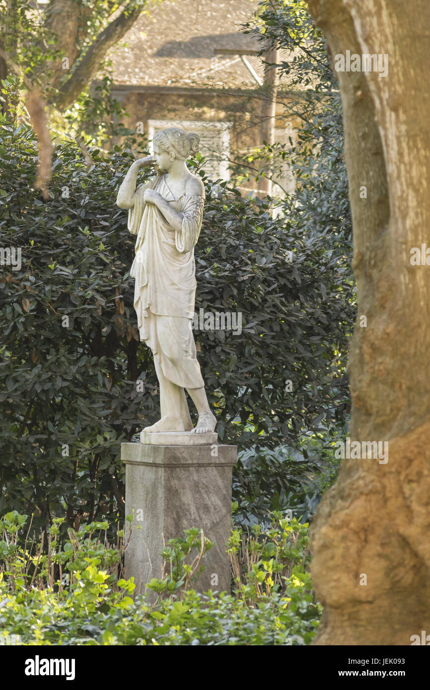 Roman Style Women Sculpture at Garden Stock Photo Alamy
