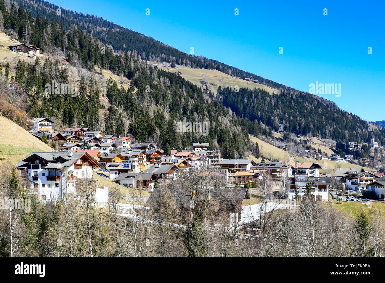 Santa Valburga in South Tyrol Stock Photo