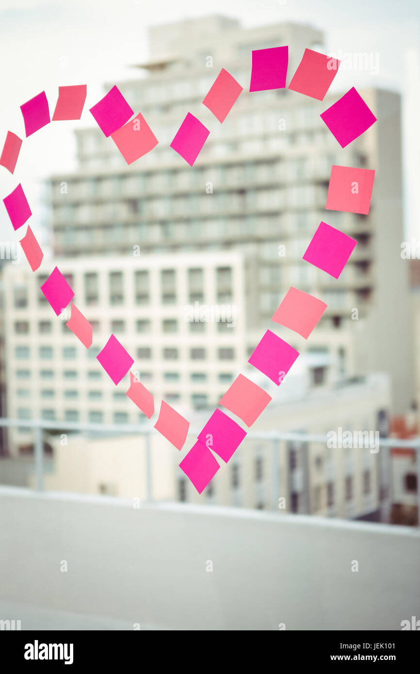 Sticky note love note heart hi-res stock photography and images