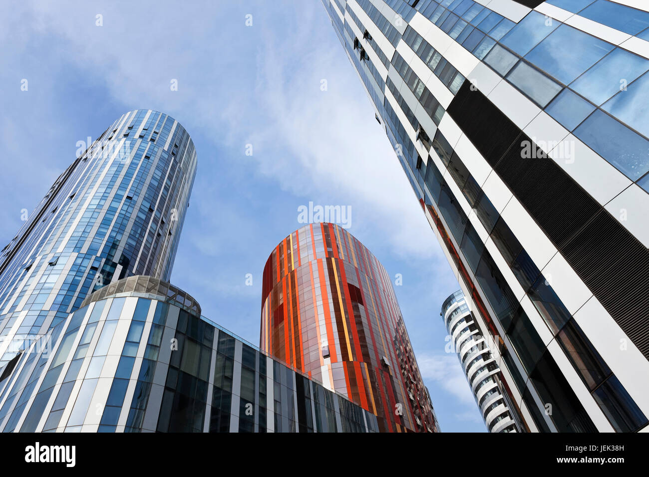 SOHO Sanlitun office and shopping area  in Beijing. SOHO Sanlitun is a new mixed commercial and residential area with iconic architecture. Stock Photo