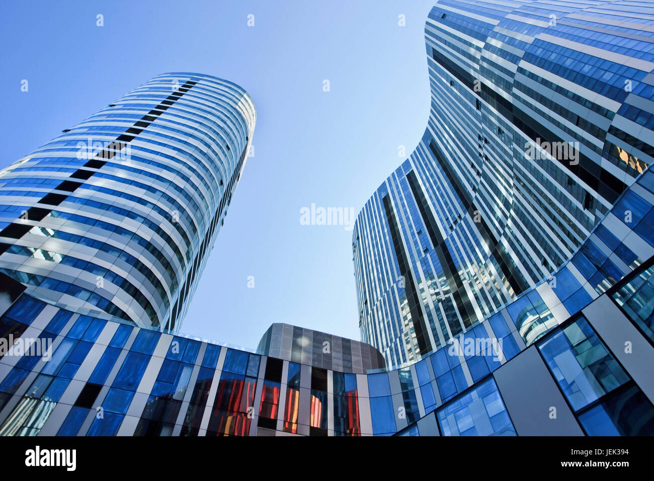 New constructed skyscrapers Saniltun SOHO. Sanlitun SOHO is a mixed-used commercial and residential project. Stock Photo