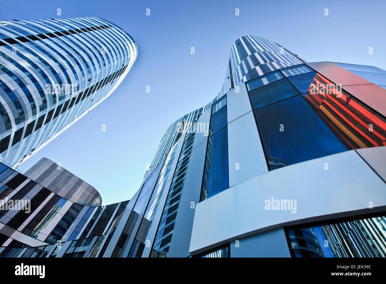 New constructed skyscrapers Saniltun SOHO. Sanlitun SOHO is a mixed-used commercial and residential project. Stock Photo