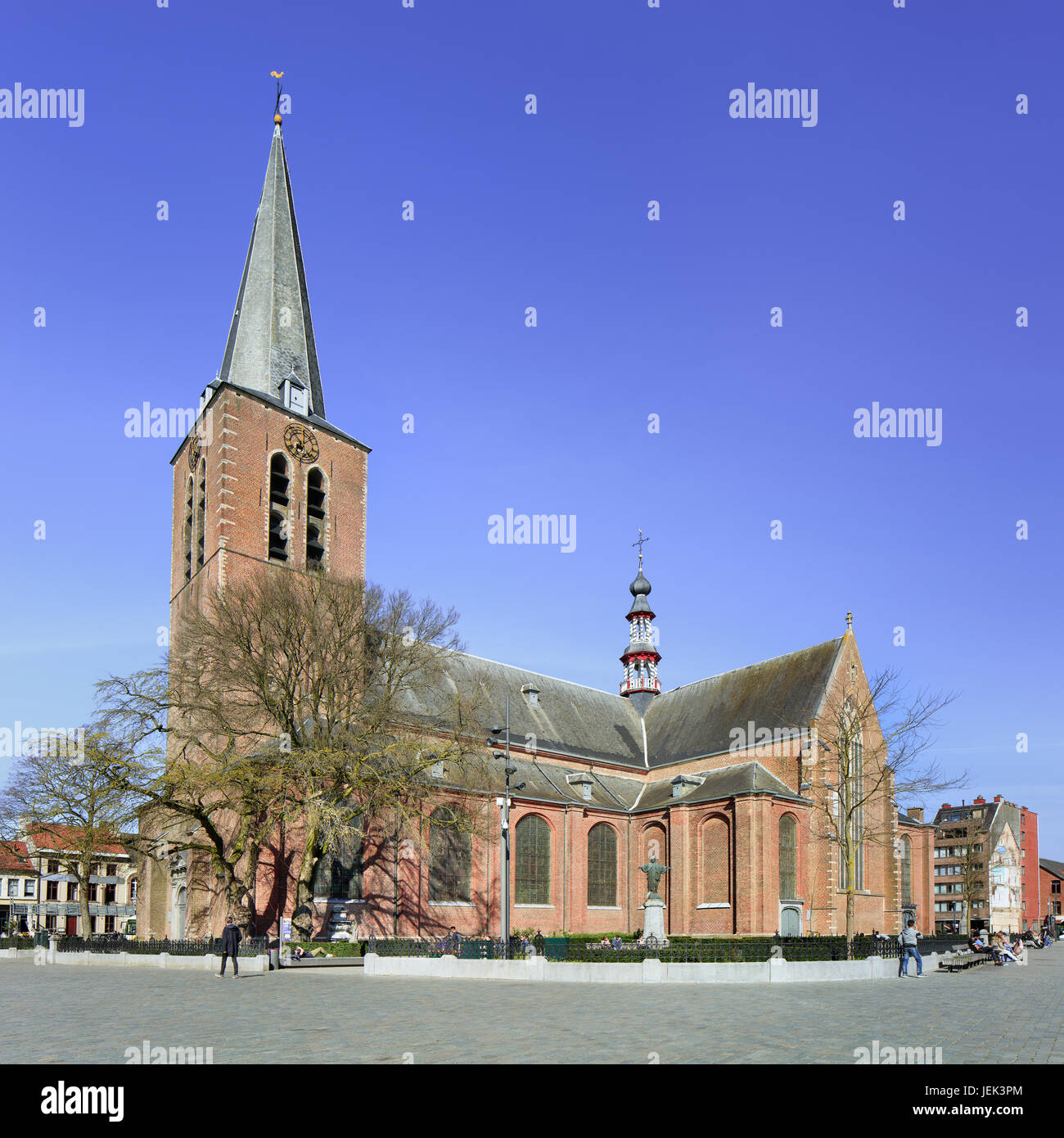 TURNHOUT-MARCH 28, 2017. Roman Catholic Sint Pieter church on the market Square of Turnhout, in the north of the Belgian province Antwerp. Stock Photo