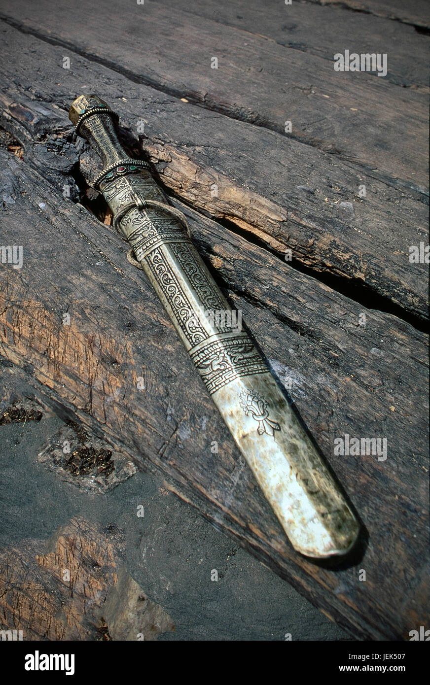 Old vintage sword sherdukpen tribe, arunachal pradesh, india, asia Stock Photo