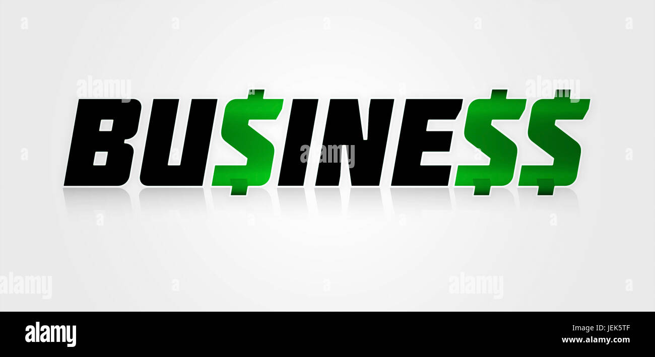 Lucrative Business Concept Typographic Design Stock Photo