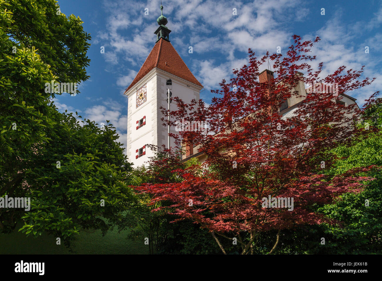 Lederertum, the town's landmark of Wels Stock Photo