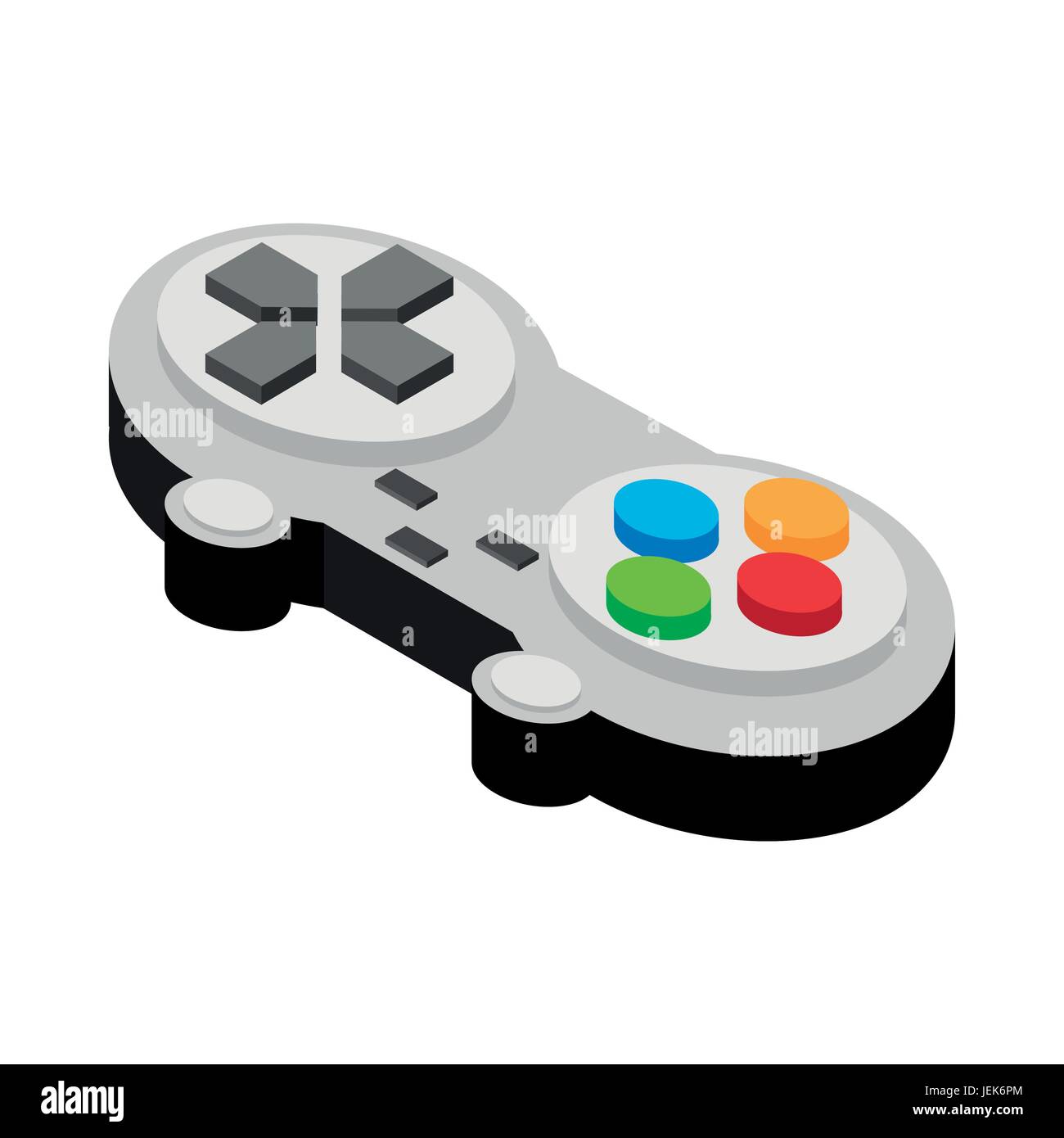 Video game controller Isometric of flat style vector illustration,   Isolated on white background. Stock Vector