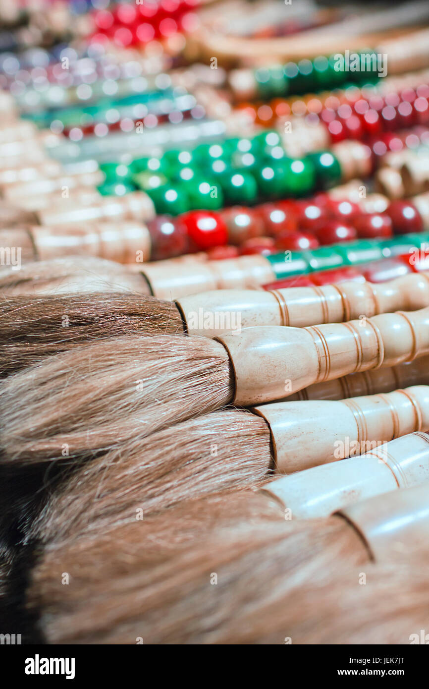 Ornate paintbrushes for Chinese calligraphy, Panjiayuan Market, Beijing