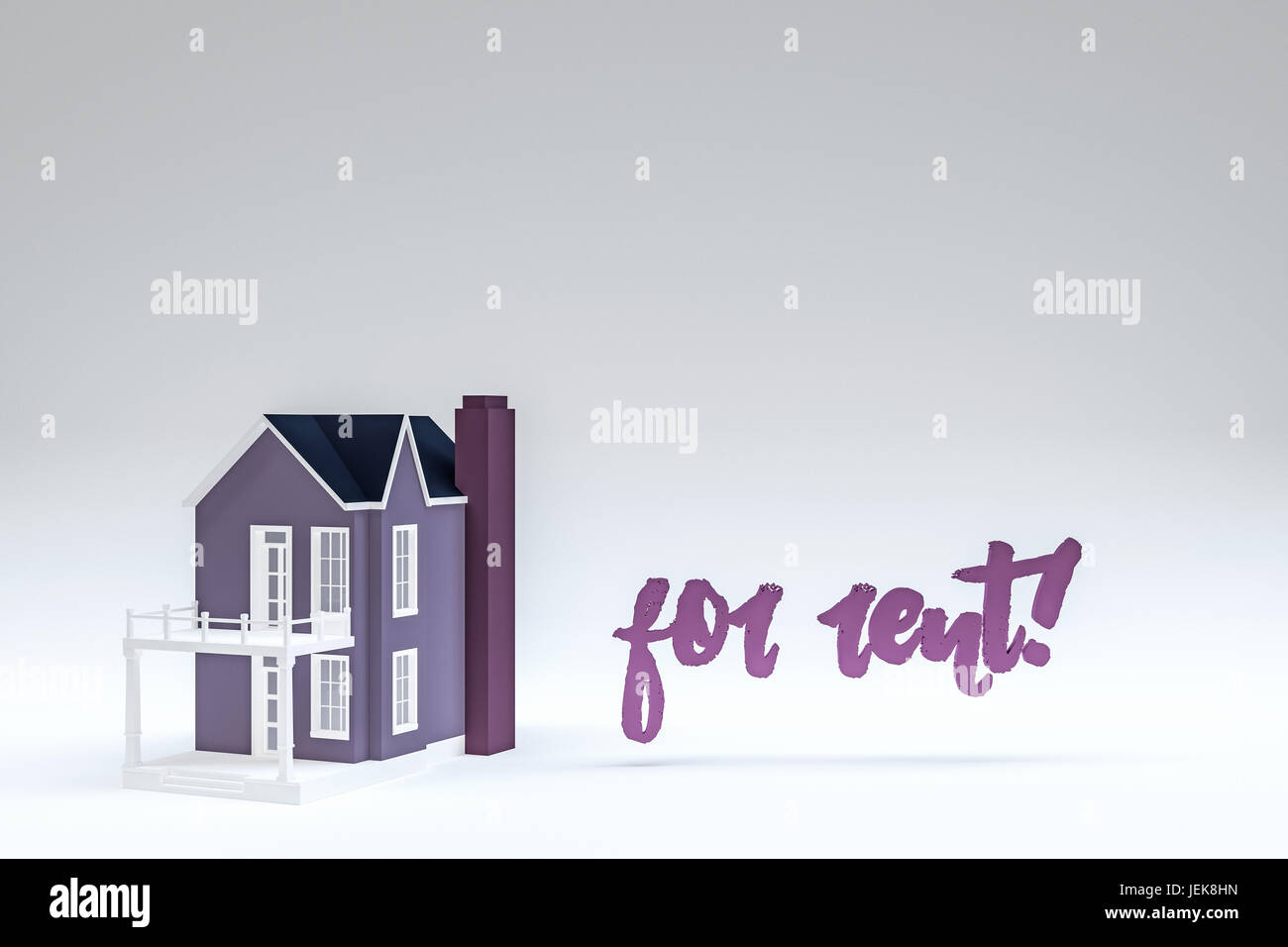 3d illustration of an house model isolated on white background Stock ...